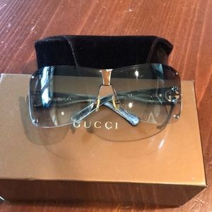 Gucci wrap sunglasses with Swarovski crystal